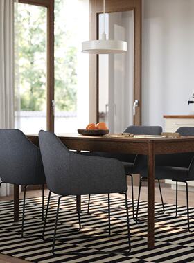 IKEA宜家代购图恩斯塔托斯贝利一桌四椅褐色深灰色黑色150x80厘米