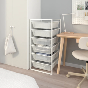 宜家尤纳赛尔 储物组合框架带密网篮顶板 4层/6层拉篮 收纳抽屉