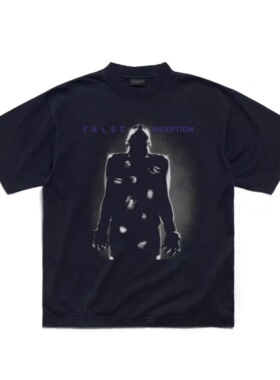 False Inception奥兹乐队Ozzy重金属vintage小领口OS黑短袖T恤