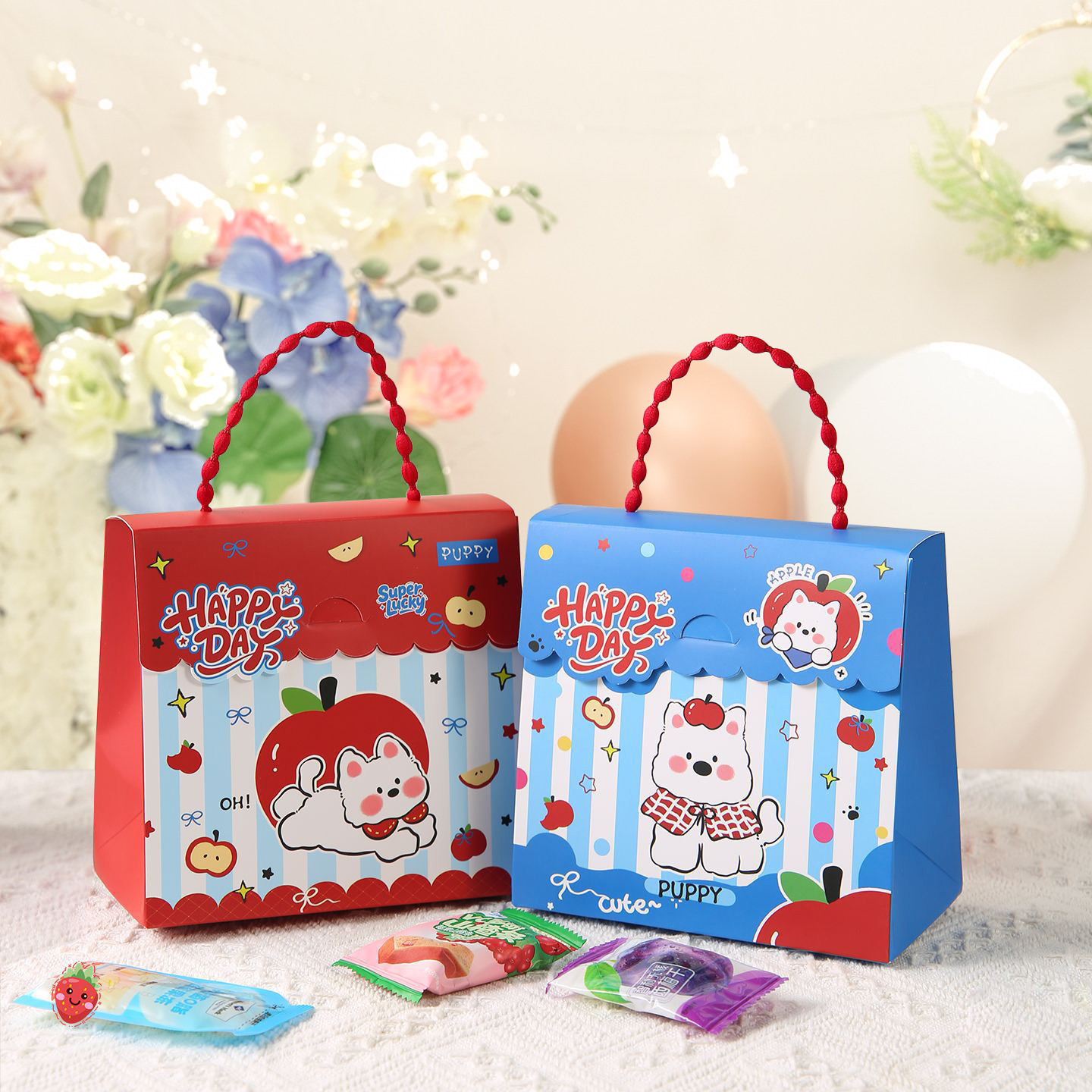 儿童生日幼儿园活动礼盒宝宝满月百日宴周岁回礼糖果盒喜糖空盒子