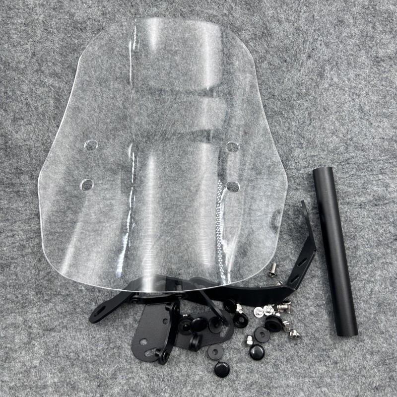 适用本田幼兽CC110摩托车改装风挡带多功能导航支架复古挡风玻璃