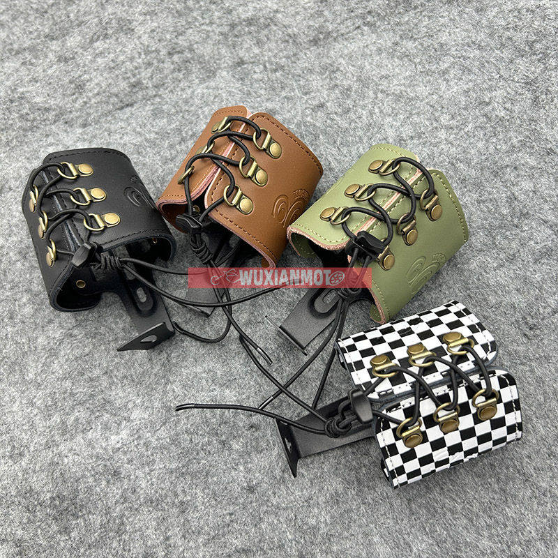 适用于本田幼兽CC110/CT125嘉陵野米改装件复古牛皮水杯架水壶架