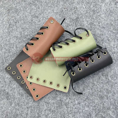 适用鑫源棍王SR400游侠CB400SS/CG125改装复古牛皮车把套手把胶套