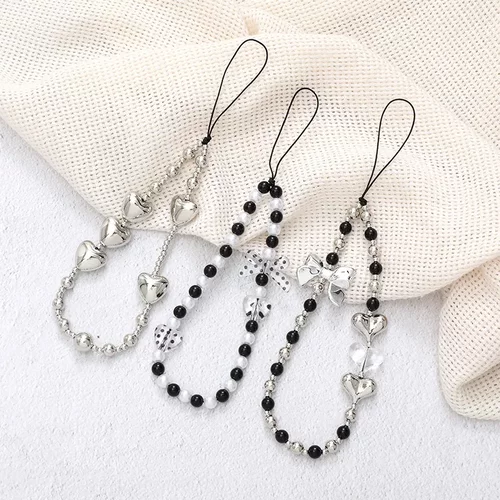 创意新款斑点爱心手机链手机壳钥匙扣挂链ccd相机挂绳防摔链