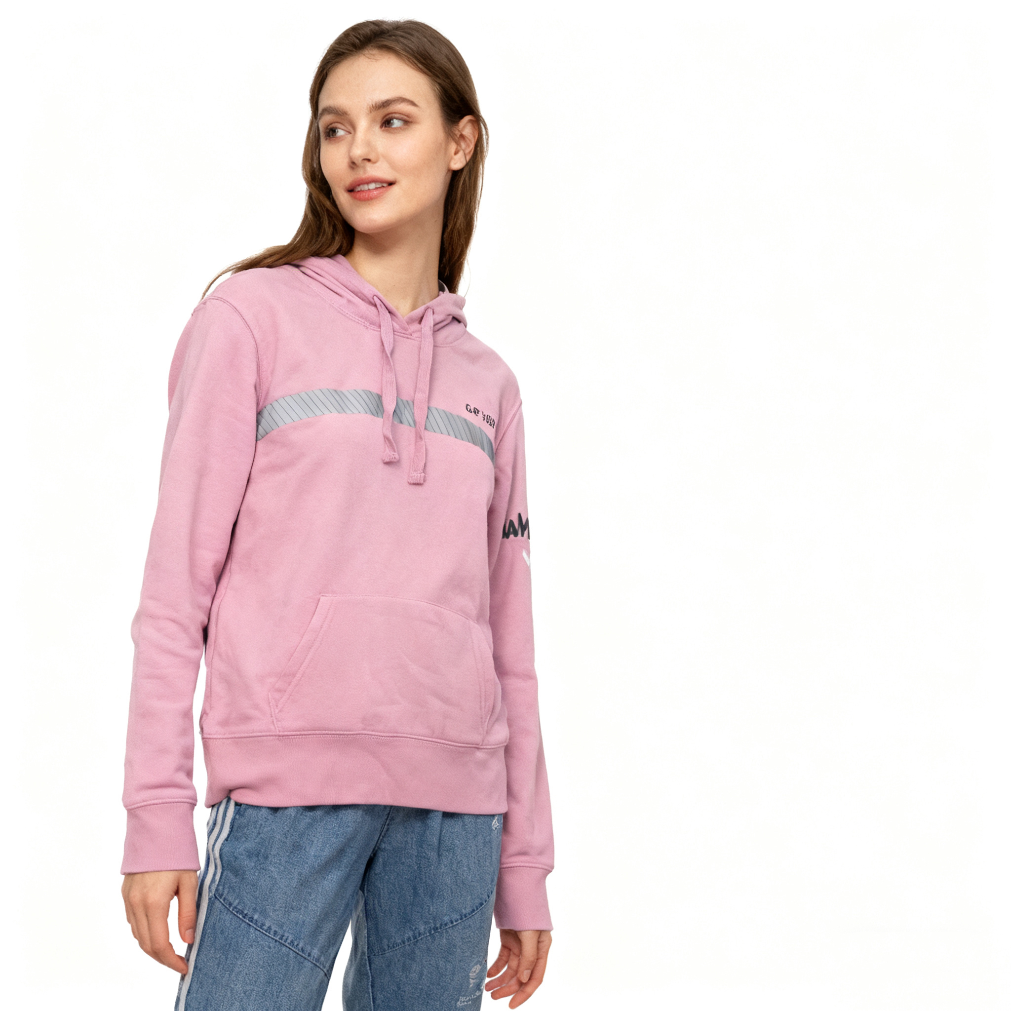 C1370任3件包邮外贸欧美单学院风女生卫衣新款连帽套头抓绒上衣