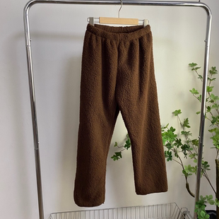 女装 时尚 摇粒绒睡裤 秋冬新款 C7803任3件 松紧腰毛绒宽松家居裤 包邮