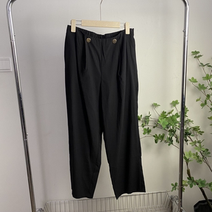 阔腿裤 N3456任3件 半松紧腰高腰宽松大码 外贸日单女士休闲裤 包邮