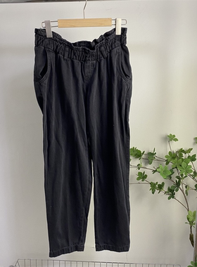 C1953任3件包邮外贸欧美时尚女装牛仔裤新款松紧腰宽松百搭直筒裤