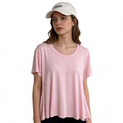 A1780外贸欧美单女士短袖T恤衫新款圆领套头简约纯色休闲上衣