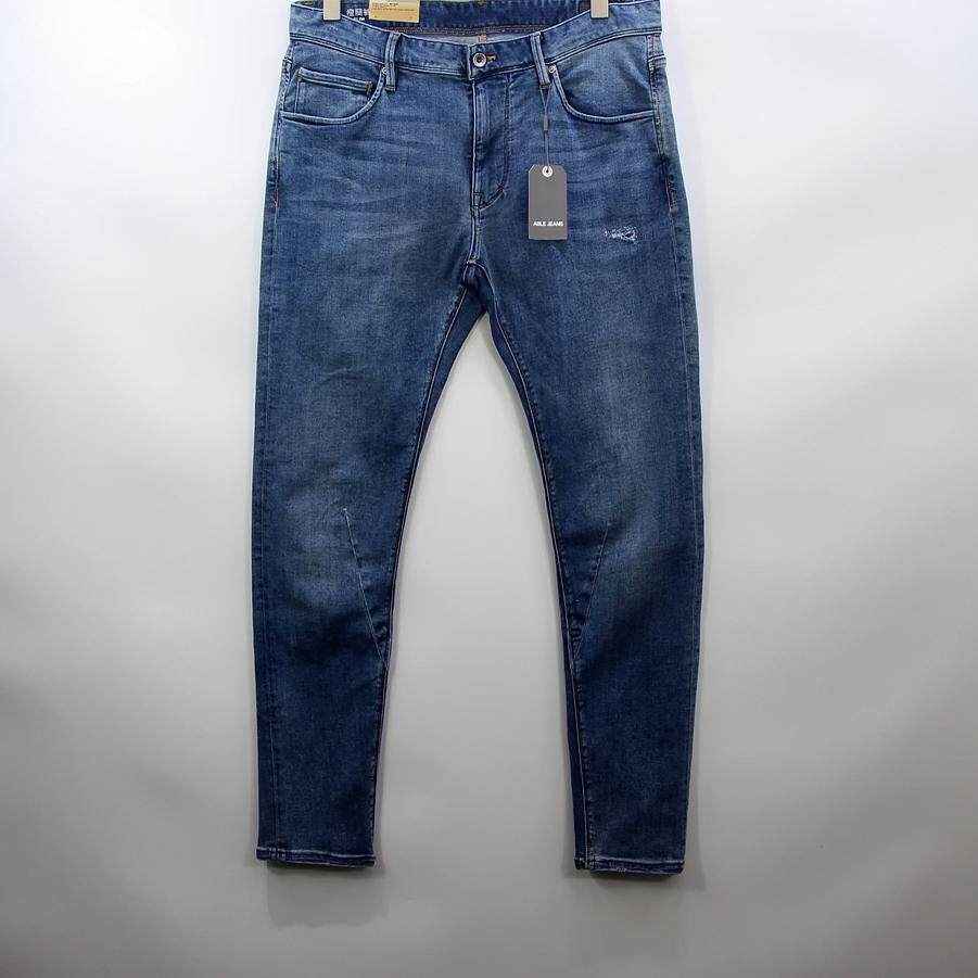 ABLE JEANS男士牛仔裤春季新品大码立体弹力修身复古水洗长裤男裤