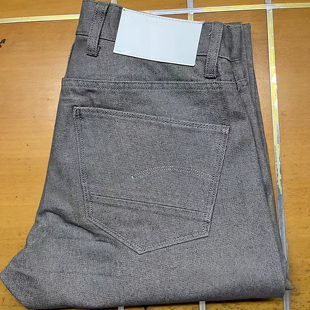 春秋新品男士牛仔裤G家灰牛立体有机灰牛修身小脚直筒休闲裤男裤