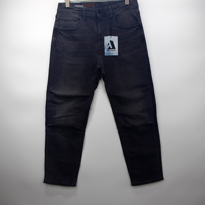 ABLEJEANS男士立体灰牛滑板直筒