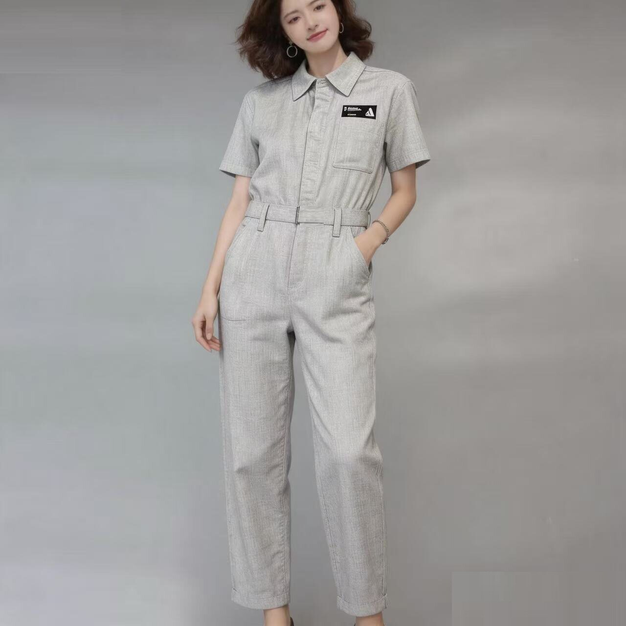 ABLEJEANS女连体裤工装白牛休闲