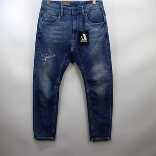 ABLE JEANS男士牛仔裤春季新品立体大V弹力复古水洗休闲长裤男裤