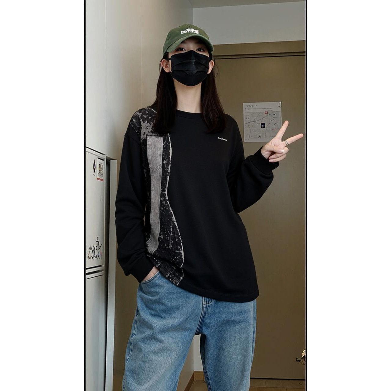 中性款ABLE JEANS男女卫衣中国想象高端拼接时尚潮流复古上衣外套,男装,卫衣,淘宝优惠券,粉丝福利购,淘宝优惠卷