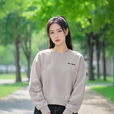 ABLEJEANS女卫衣简约圆领外套