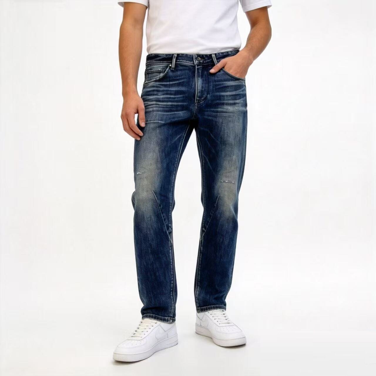 ABLEJEANS男牛仔裤复古水洗长裤
