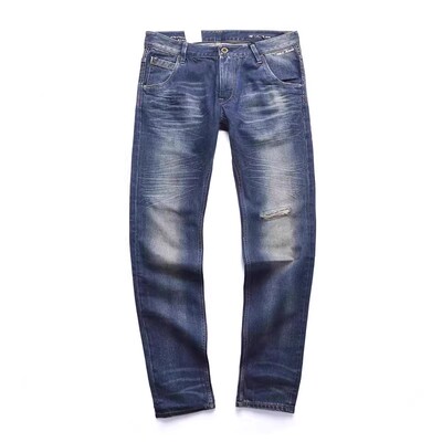 ABLEJEANS长裤直筒滑板黑牛男裤