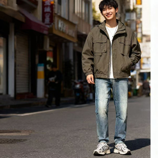 秋冬厚型立体直筒滑板复古水洗做旧休闲男裤 牛仔裤 JEANS男士 ABLE