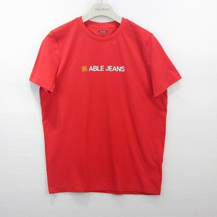 立体圆领纯棉休闲半袖 新品 潮T JEANS男女短袖 中国想象联名ABLE