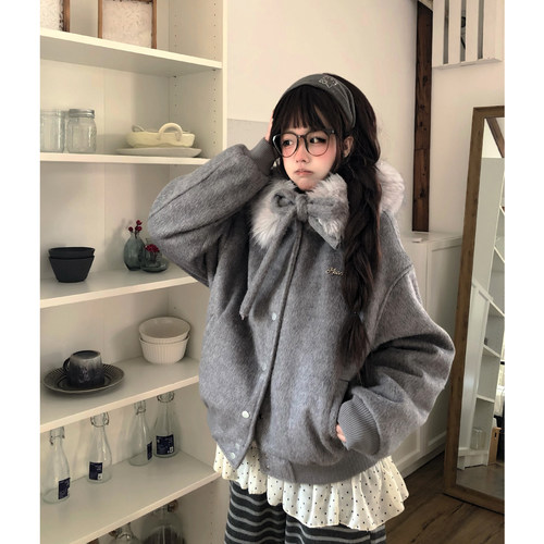 土豆猫韩系巨好看毛领冬季外套女