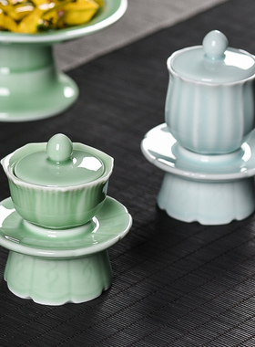 供水杯佛前供佛水杯陶瓷观音佛堂供圣水净水杯佛具用品供水的杯子