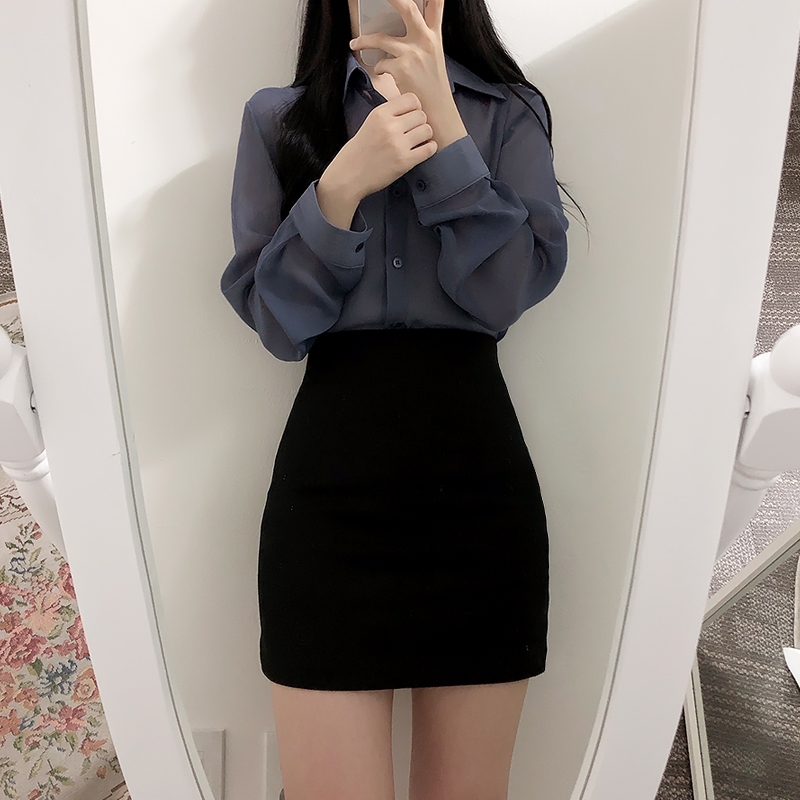 包臀短裙女春夏黑色修身裹裙显瘦一步裙半身裙高腰包裙ol职业半裙