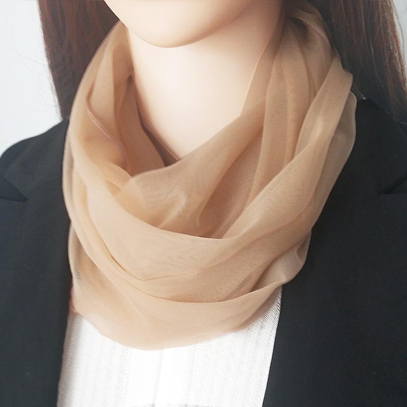 糖果仙女韩版网纱百搭防晒颈椎丝巾套头夏季纱巾薄款洋气围脖围巾