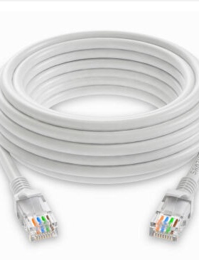 山泽 ZW-10 高速 超五类网线 纯铜网线 路由器网线 贝吉白色 10米