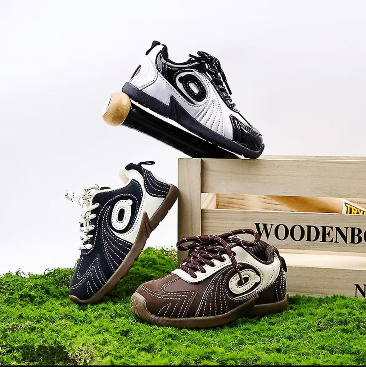 秋季上新 2025年秋季儿童德训鞋男女款秋季新复古运动休闲鞋子潮