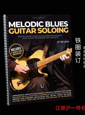 旋律布鲁斯吉他独奏谱 Melodic Blues Guitar Soloing by Tim Lerch 带音频视频