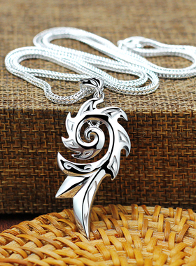 s925纯银凤凰吊坠男士项链时尚帅气挂坠送礼物网红个性银首饰品