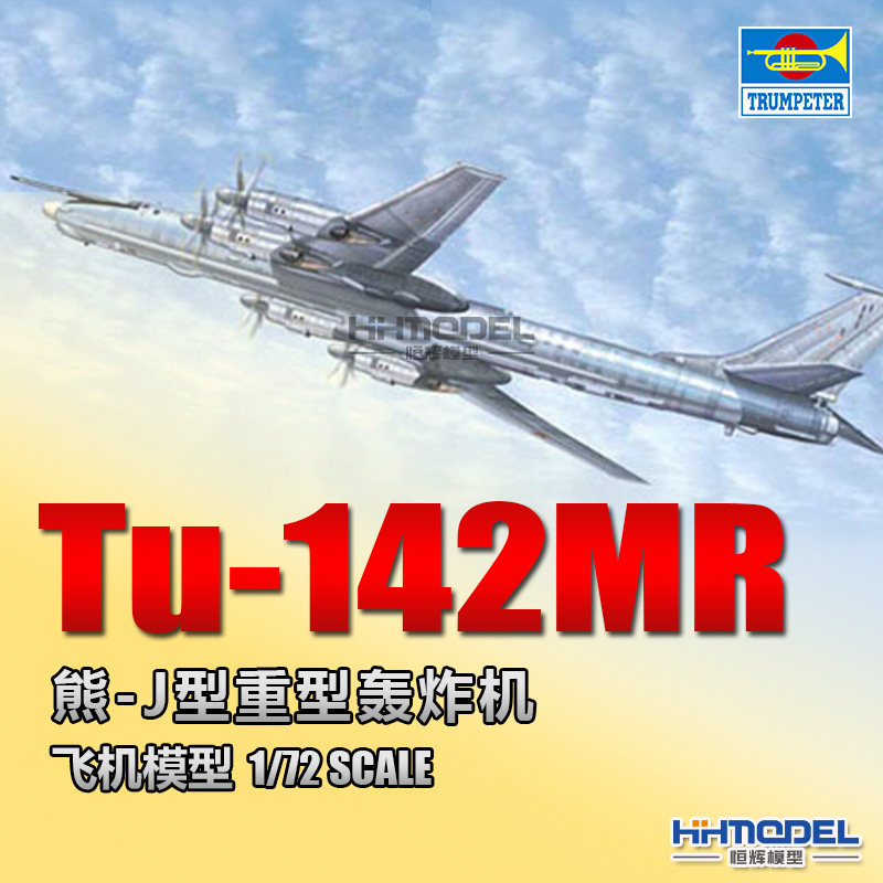 恒辉模型 小号手 01609 1/72 图-142MR 熊-J 战略轰炸机 拼装模型 - 实物图