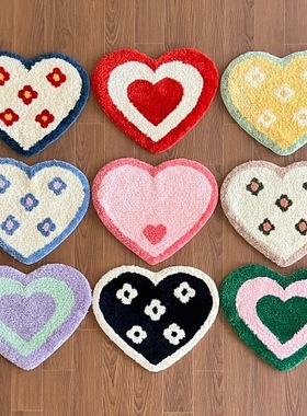 树的岛Tree爱心地毯客厅卧室床边坐垫家用防滑耐脏可机洗地毯装饰