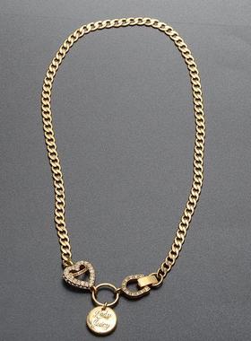 欧美时尚百搭水晶宝石项链孤品