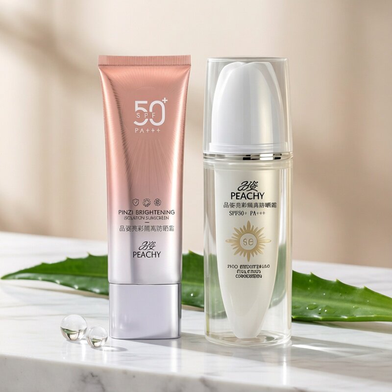 品姿亮彩隔离防晒霜SPF50+PA++抗紫外线遮瑕亮肤保湿防护保湿乳液