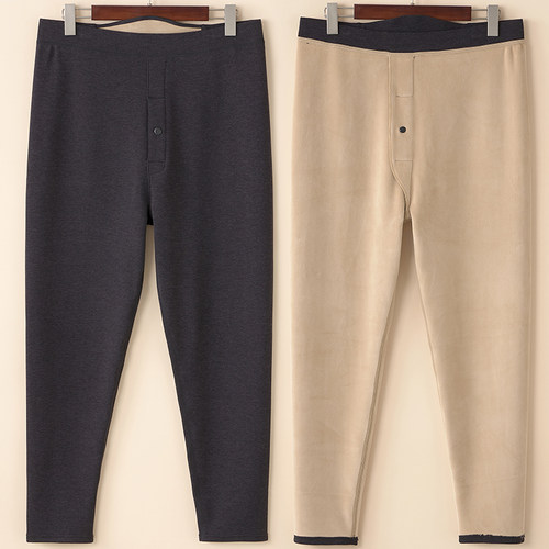 加厚保暖裤大码200斤高腰男士