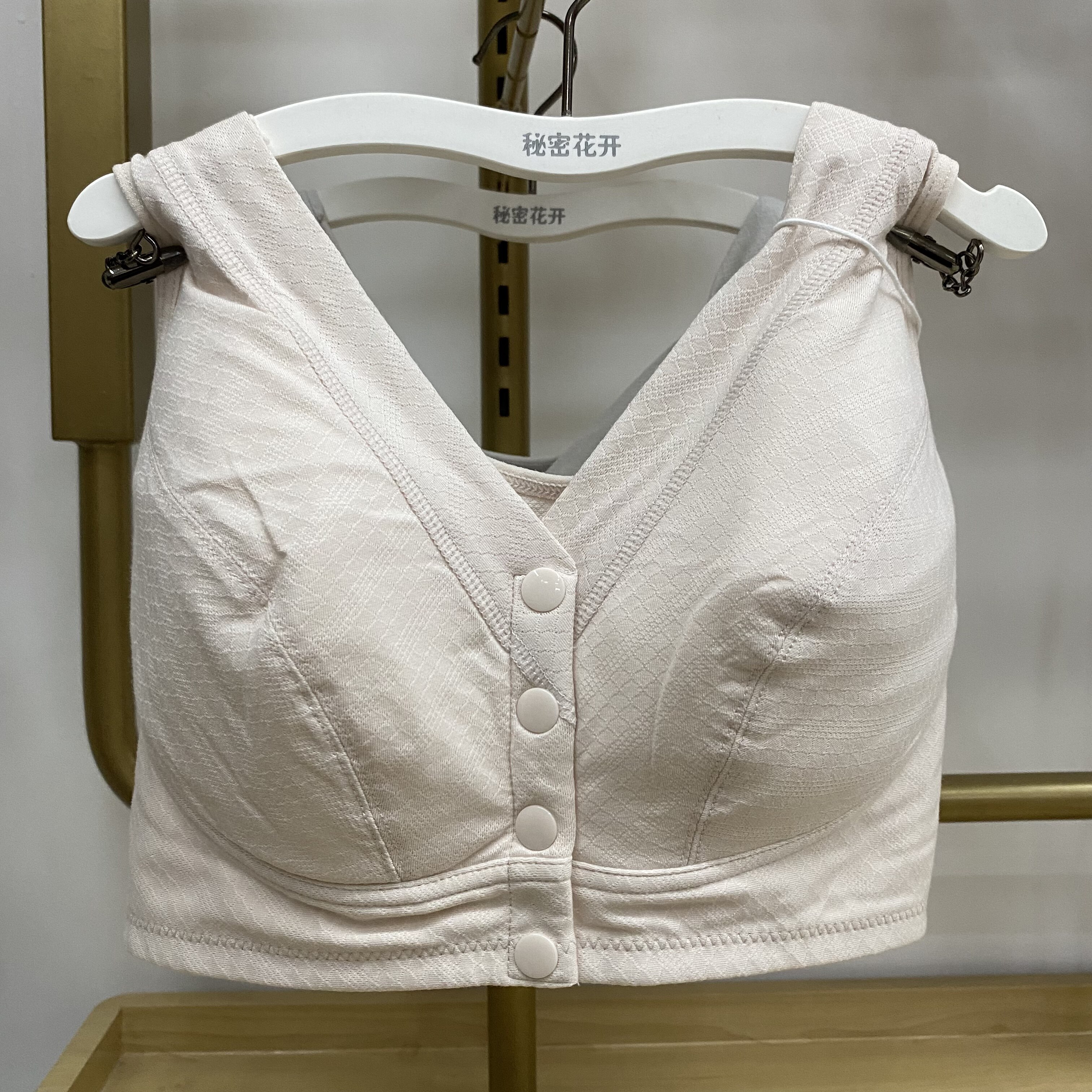 中老年前开扣文胸妈妈内衣大码薄款无钢圈纯棉背心哺乳期妈咪胸罩图片