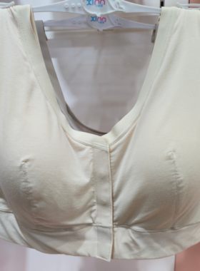 春夏薄款莫代尔妈妈文胸前扣透气中年女士背心老年人加肥大码内衣