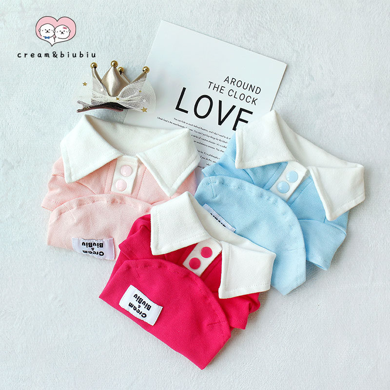 奶油布布宠物猫狗衣服纯棉POLO衫