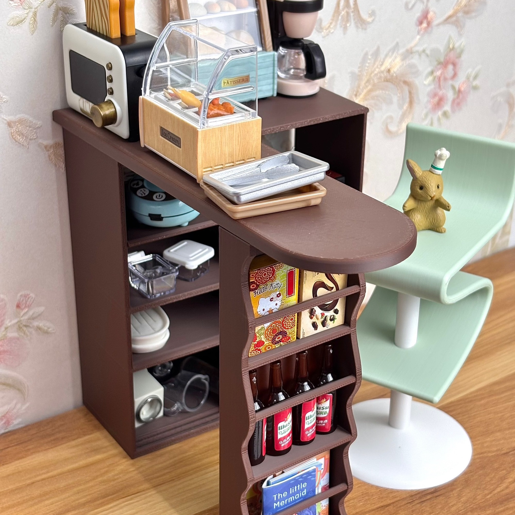 娃屋微缩场景道具家具多格收纳柜