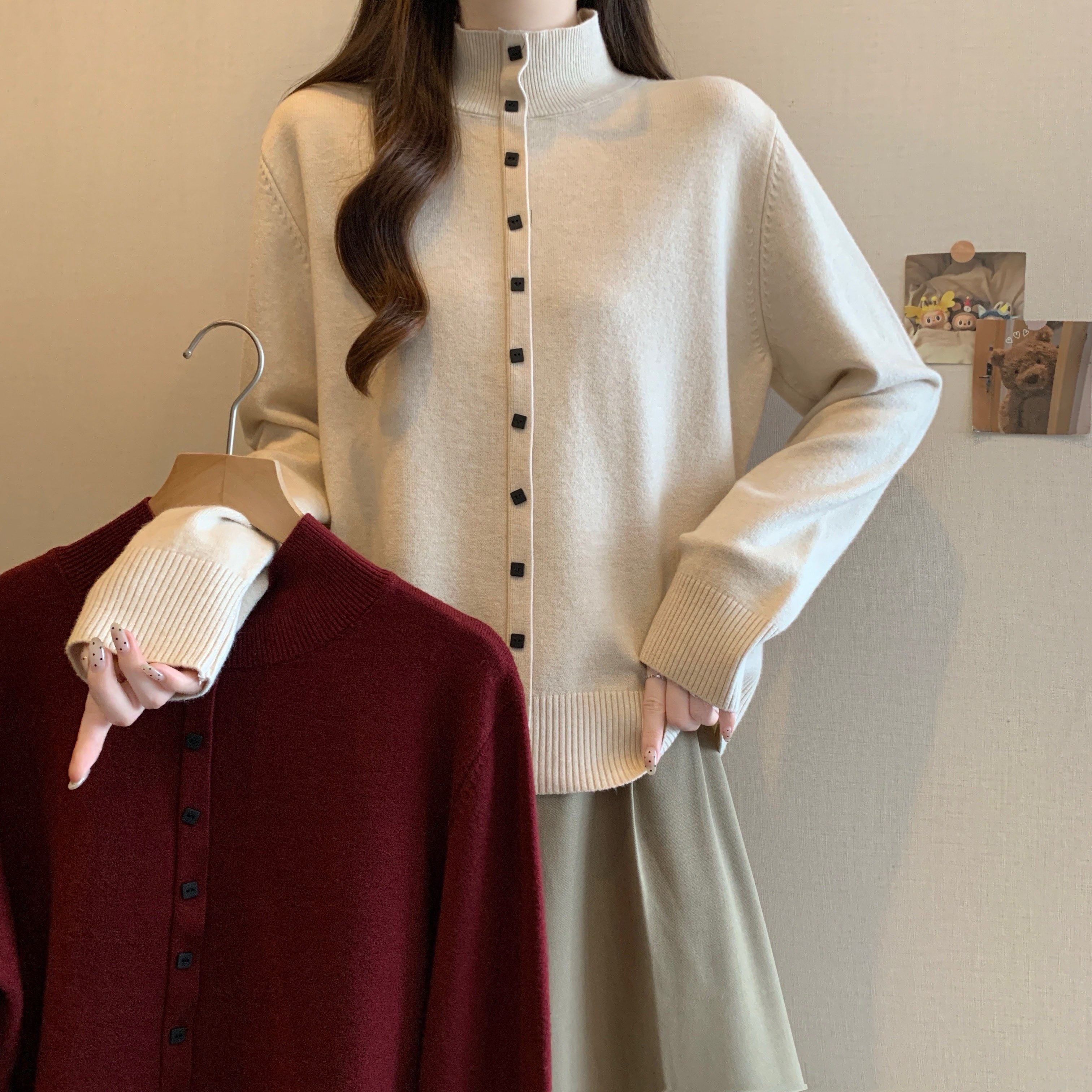 大码女装2025秋冬新款时尚百搭长袖打底衫胖MM加厚毛衣宽松上衣潮,女装/女士精品,大码内搭,淘宝优惠券,粉丝福利购,淘宝优惠卷