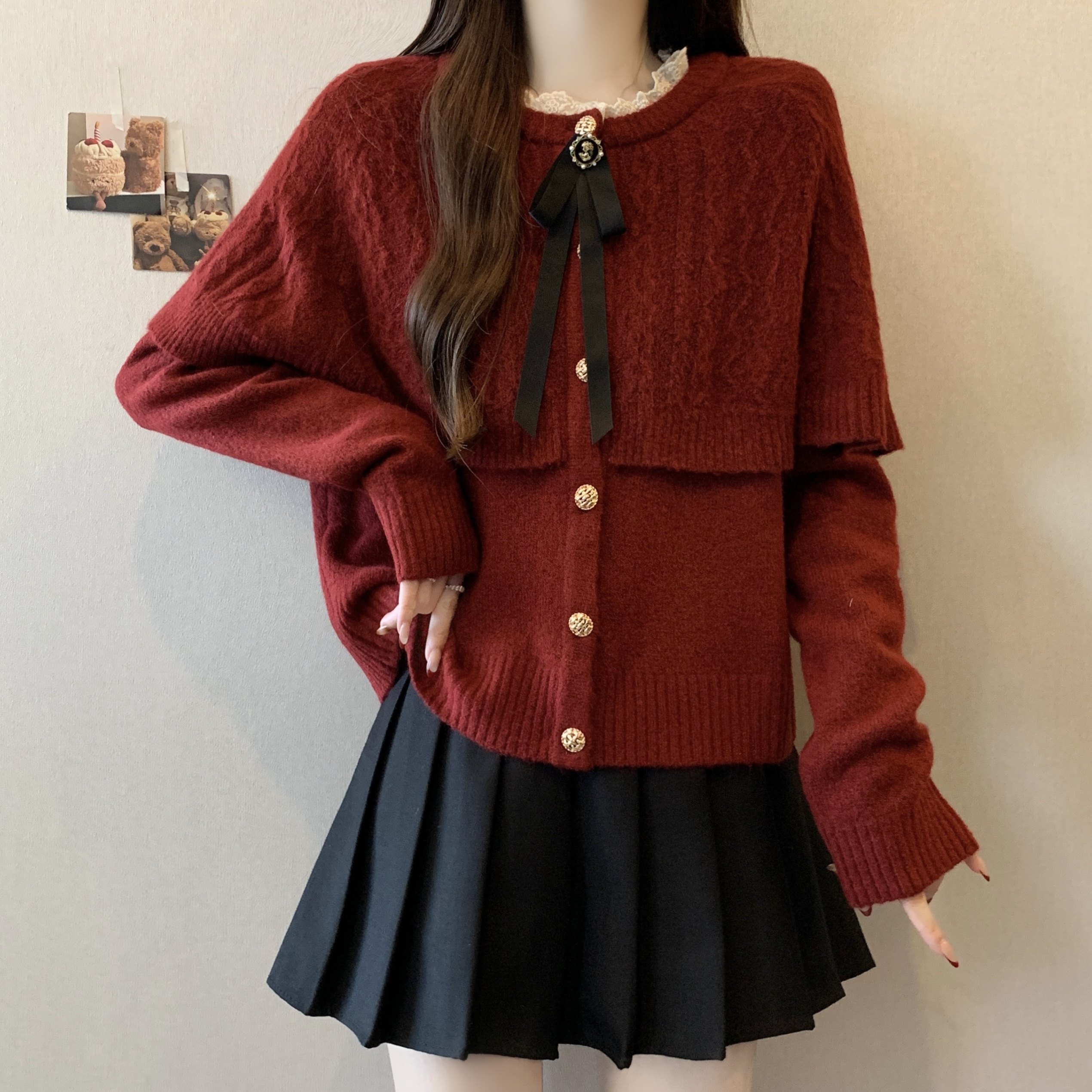 大码女装胖mm斗篷披肩针织衫长袖毛衣2025秋冬新款设计感百搭上衣,女装/女士精品,大码内搭,淘宝优惠券,粉丝福利购,淘宝优惠卷