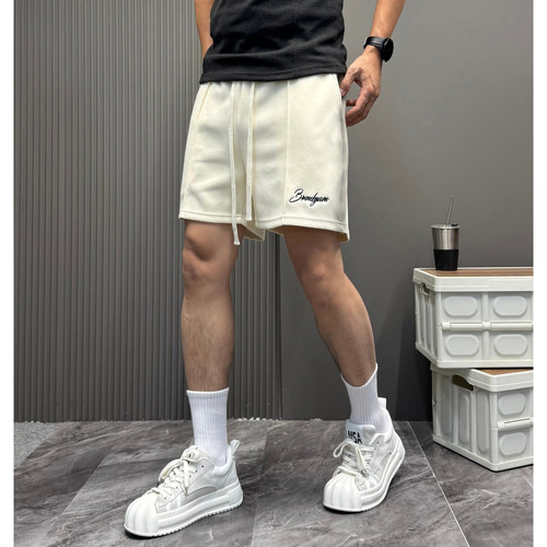 轻奢潮牌宽松刺绣篮球短裤男