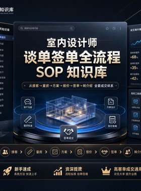 室内设计师谈单签单全流程SOP知识库