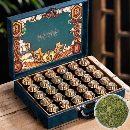 龙井绿茶明前豆香茶叶罐装礼盒
