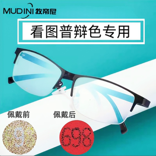 红绿色弱眼镜色弱矫正色盲纠正可配近视老花色弱矫正眼镜