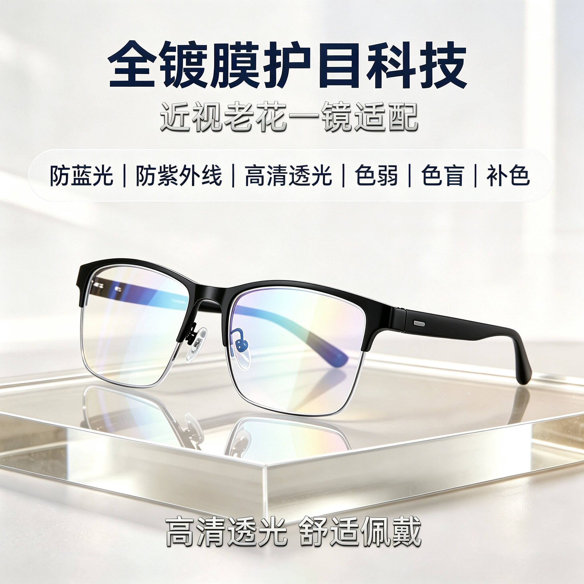 2026新款色盲色弱眼镜专用红绿近视 老花一体眼镜 红绿辨色优化