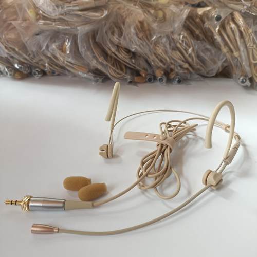 高端肤色耳挂头戴麦克风AMS罗德大疆直播声卡耳麦话筒演出咪头线