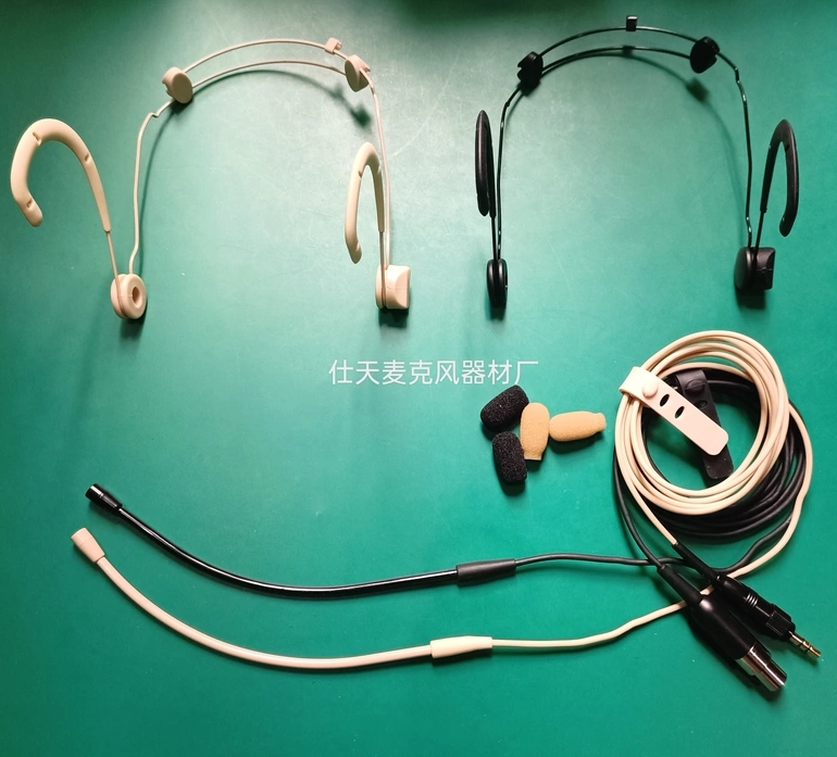 BETA53/54黑肤色头戴麦克风演出直播录音耳麦话筒耳挂架子咪头线